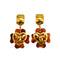 VINTAGE CHANEL COCOMARK HEART EARRINGS TORTOISESHELL BROWN GOLD ACCESSORY 95P 90347796