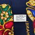 VINTAGE CHANEL COCOMARK JEWELRY PATTERN SCARF NAVY SILK 90324781