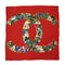 VINTAGE CHANEL COCOMARK JEWELRY PATTERN SCARF RED SILK 90328011