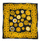 VINTAGE CHANEL COCOMARK LION CHAIN PATTERN SCARF BLACK GOLD SILK 90328017