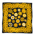 VINTAGE CHANEL COCOMARK LION CHAIN PATTERN SCARF BLACK GOLD SILK 90328017