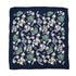 VINTAGE CHANEL COCOMARK LOGO FLOWER PATTERN SCARF NAVY SILK 90319712