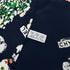 VINTAGE CHANEL COCOMARK LOGO FLOWER PATTERN SCARF NAVY SILK 90319712
