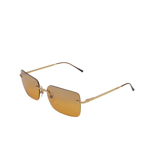 VINTAGE CHANEL COCOMARK LOGO RHINESTONE SUNGLASSES ORANGE EYEWEAR 90323180