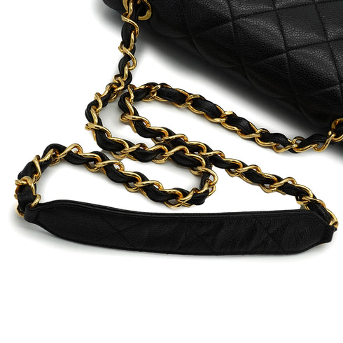 VINTAGE CHANEL COCOMARK MATELASSE CHAIN SHOULDER BAG BLACK CAVIAR SKIN GOLD HARDWARE 90341443