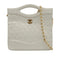 VINTAGE CHANEL COCOMARK MATELASSE CHAIN SHOULDER HAND BAG WHITE LAMB SKIN GOLD HARDWARE 90343404