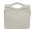 VINTAGE CHANEL COCOMARK MATELASSE CHAIN SHOULDER HAND BAG WHITE LAMB SKIN GOLD HARDWARE 90343404