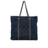 VINTAGE CHANEL COCOMARK MATELASSE CHAIN TOTE BAG BLUE DENIM SILVER HARDWARE 90340171