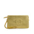 VINTAGE CHANEL COCOMARK MATELASSE CLUTCH BAG GOLD LAMB SKIN GOLD HARDWARE 90334146