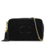 VINTAGE CHANEL COCOMARK MATELASSE FRINGE CHAIN SHOULDER BAG BLACK VELOR GOLD HARDWARE 90329215