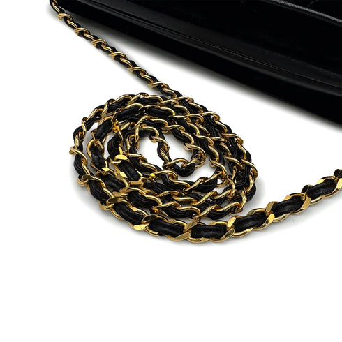 VINTAGE CHANEL COCOMARK MATELASSE FRINGE CHAIN SHOULDER BAG BLACK VELOR GOLD HARDWARE 90329215
