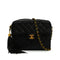 VINTAGE CHANEL MATELASSE FRINGE CHAIN SHUOLDER BAG BLACK LAMB SKIN GOLD HARDWARE 90344387