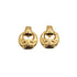 VINTAGE CHANEL COCOMARK MATELASSE ROUND SWING EARRINGS GOLD ACCESSORY 94P 90323517