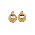 VINTAGE CHANEL COCOMARK MATELASSE ROUND SWING EARRINGS GOLD ACCESSORY 94P 90323517
