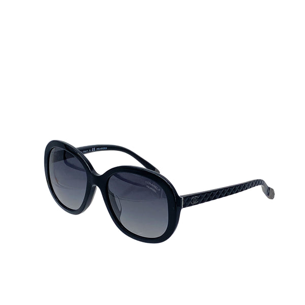VINTAGE CHANEL COCOMARK MATELASSE SUNGLASSES BLACK EYEWEAR 90324624