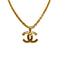 VINTAGE CHANEL COCOMARK NECKLACE GOLD ACCESSORY 94P 90334179