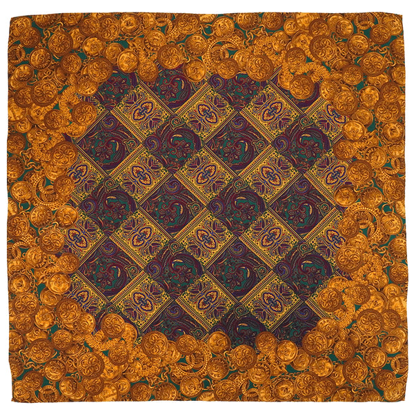VINTAGE CHANEL COCOMARK PAISLEY PATTERN SCARF MULTICOLOR 90348355