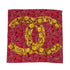 VINTAGE CHANEL COCOMARK PAISLEY PATTERN SCARF RED GOLD SILK 90323120