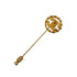 VINTAGE CHANEL COCOMARK PIN BROOCH RHINESTONE GOLD ACCESSORY 90321098