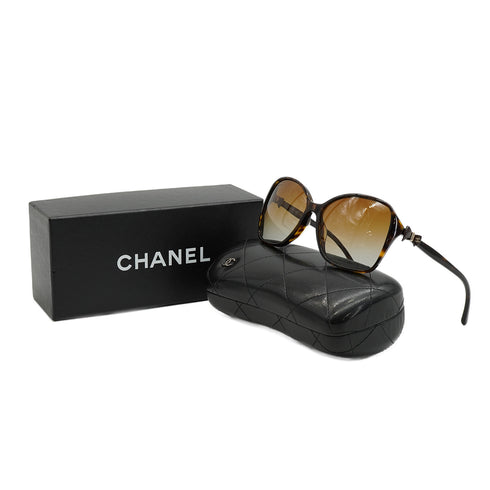 VINTAGE CHANEL COCOMARK RIBBON SUNGLASSES TORTOISESHELL BROWN EYEWEAR 90331847