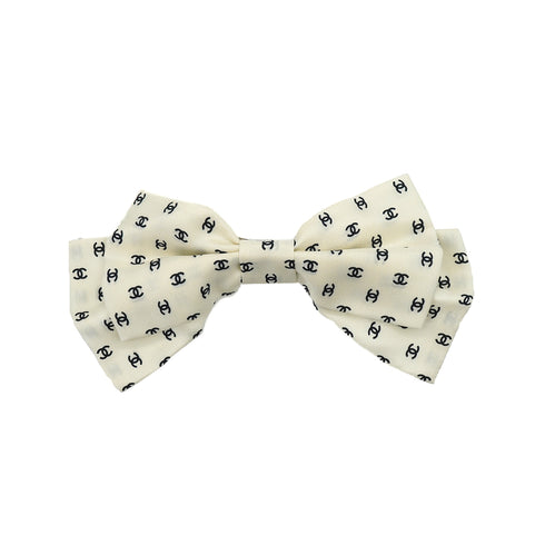 CHANEL COCOMARK RIBBON VALLETTA WHITE 25P HAIR ACCESSORY 90344397