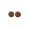 VINTAGE CHANEL COCOMARK ROUND EARRINGS BROWN GOLD ACCESSORY 99A 90323492