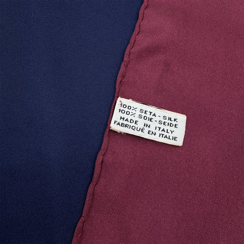 VINTAGE CHANEL COCOMARK SCARF NAVY BORDEAUX GOLD SILK 90322144