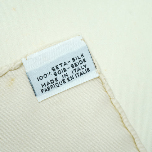 VINTAGE CHANEL COCOMARK SCARF WHITE BLUE RED SILK 90331386