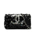 VINTAGE CHANEL COCOMARK SEQUINS CHAIN SHOULDER BAG BLACK LEATHER SILVER HARDWARE 90345992