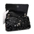 VINTAGE CHANEL COCOMARK SEQUINS CHAIN SHOULDER BAG BLACK LEATHER SILVER HARDWARE 90345992