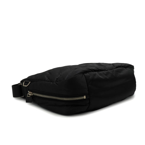 VINTAGE CHANEL SPORTS LINE COCOMARK SHOULDER BAG BLACK NYLON SILVER HARDWARE 90341888