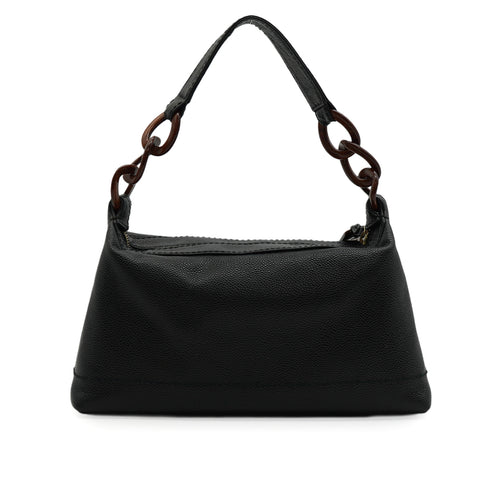 VINTAGE CHANEL COCOMARK SHUOLDER BAG BLACK TORTOISESHELL CAVIAR SKIN PLASTIC HARDWARE 90346124