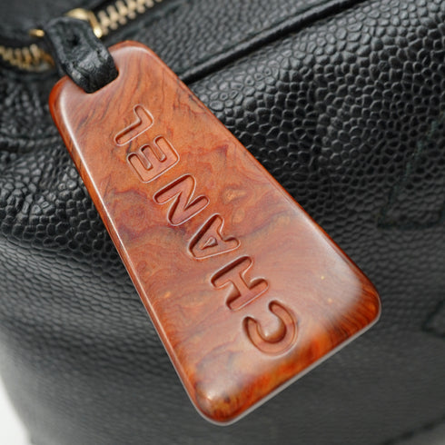 VINTAGE CHANEL COCOMARK SHUOLDER BAG BLACK TORTOISESHELL CAVIAR SKIN PLASTIC HARDWARE 90346124