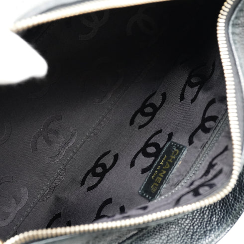 VINTAGE CHANEL COCOMARK SHUOLDER BAG BLACK TORTOISESHELL CAVIAR SKIN PLASTIC HARDWARE 90346124