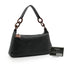 VINTAGE CHANEL COCOMARK SHUOLDER BAG BLACK TORTOISESHELL CAVIAR SKIN PLASTIC HARDWARE 90346124