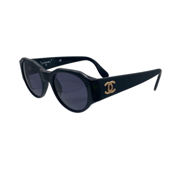 VINTAGE CHANEL COCOMARK SUNGLASSES BLACK EYEWEAR 90321119