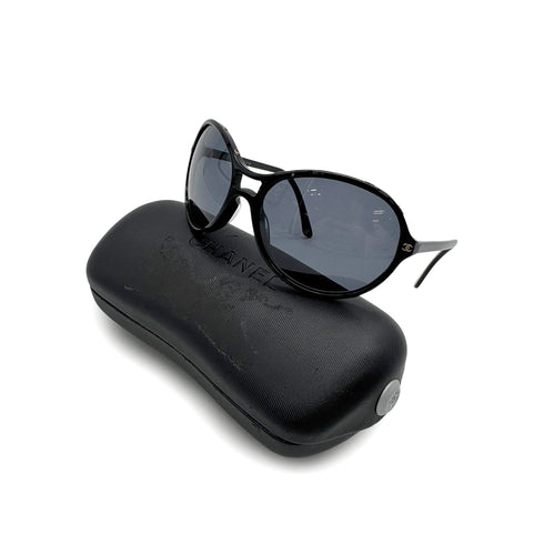 VINTAGE CHANEL COCOMARK SUNGLASSES BLACK EYEWEAR 90324444