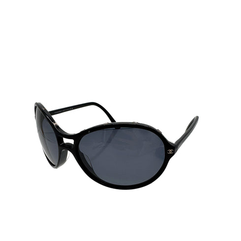 VINTAGE CHANEL COCOMARK SUNGLASSES BLACK EYEWEAR 90324444