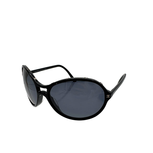 VINTAGE CHANEL COCOMARK SUNGLASSES BLACK EYEWEAR 90324444