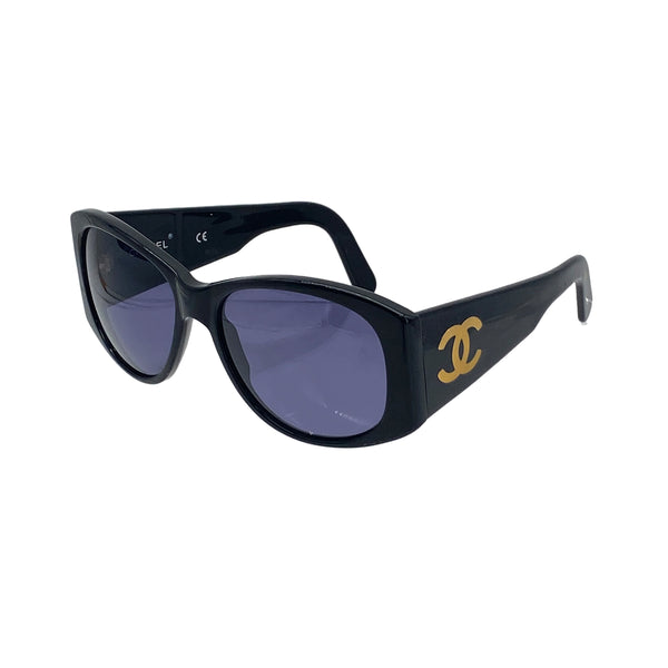 VINTAGE CHANEL COCOMARK SUNGLASSES BLACK EYEWEAR 90325791