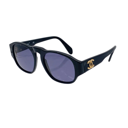 VINTAGE CHANEL COCOMARK SUNGLASSES BLACK EYEWEAR 90325800