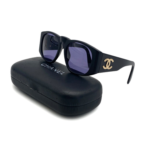 VINTAGE CHANEL COCOMARK SUNGLASSES BLACK EYEWEAR 90325810