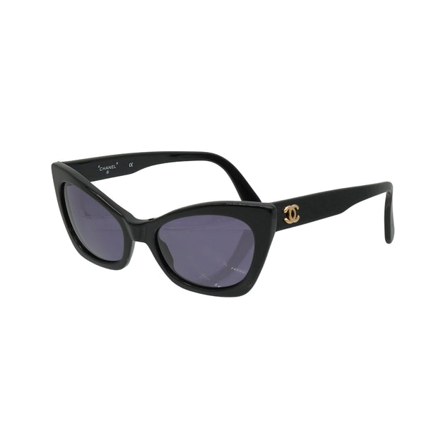 VINTAGE CHANEL COCOMARK SUNGLASSES BLACK EYEWEAR 90334488