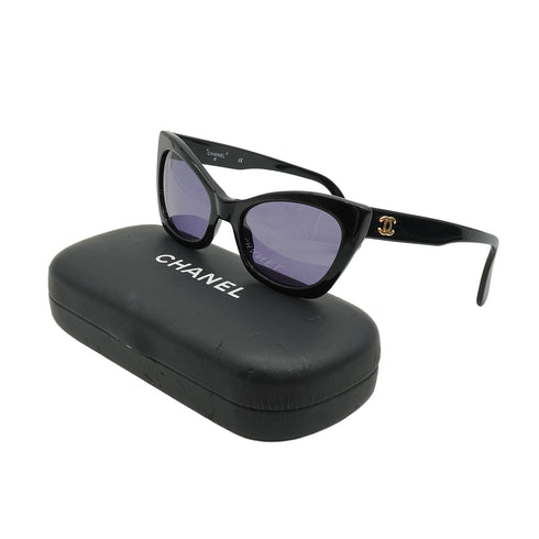 VINTAGE CHANEL COCOMARK SUNGLASSES BLACK EYEWEAR 90334488