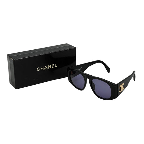 VINTAGE CHANEL COCOMARK SUNGLASSES BLACK EYEWEAR 90335730