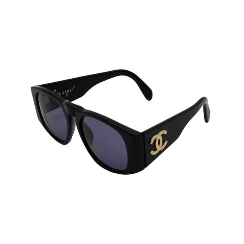 VINTAGE CHANEL COCOMARK SUNGLASSES BLACK EYEWEAR 90335730