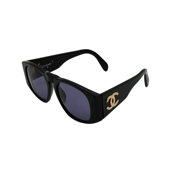 VINTAGE CHANEL COCOMARK SUNGLASSES BLACK EYEWEAR 90335730