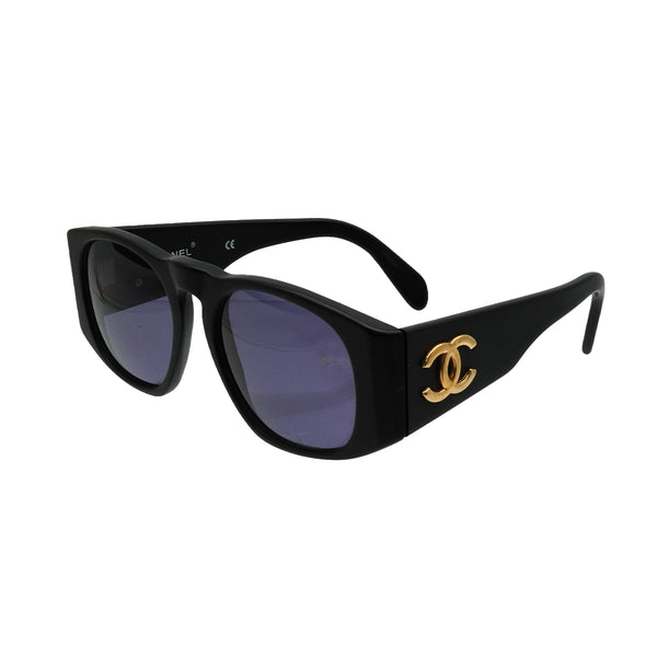 VINTAGE CHANEL COCOMARK SUNGLASSES BLACK EYEWEAR 90338370