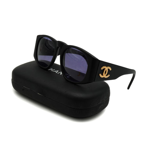 VINTAGE CHANEL COCOMARK SUNGLASSES BLACK EYEWEAR 90338370