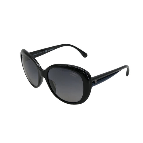 VINTAGE CHANEL COCOMARK SUNGLASSES BLACK BLUE EYEWEAR 90324113